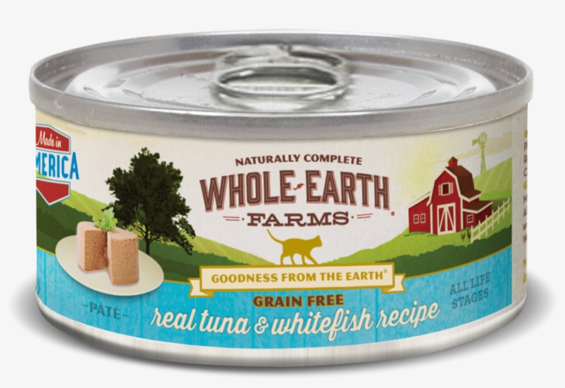 Whole Earth Farms Grain Free Real Tuna And Whitefish - Whole Earth Wet Cat Food, transparent png #9631800