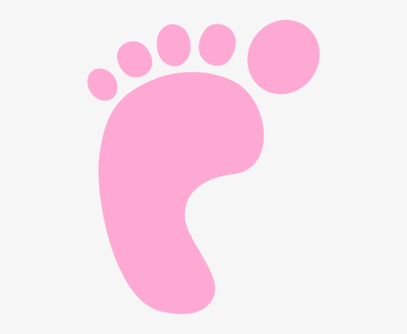 Banner Black And White Girl Footprint Clip Art At Clker - Pink Baby ...