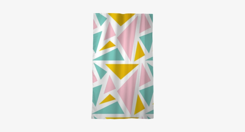 Cute Pink, Mint Green And Gold Triangle Seamless Pattern - Triangle, transparent png #974989