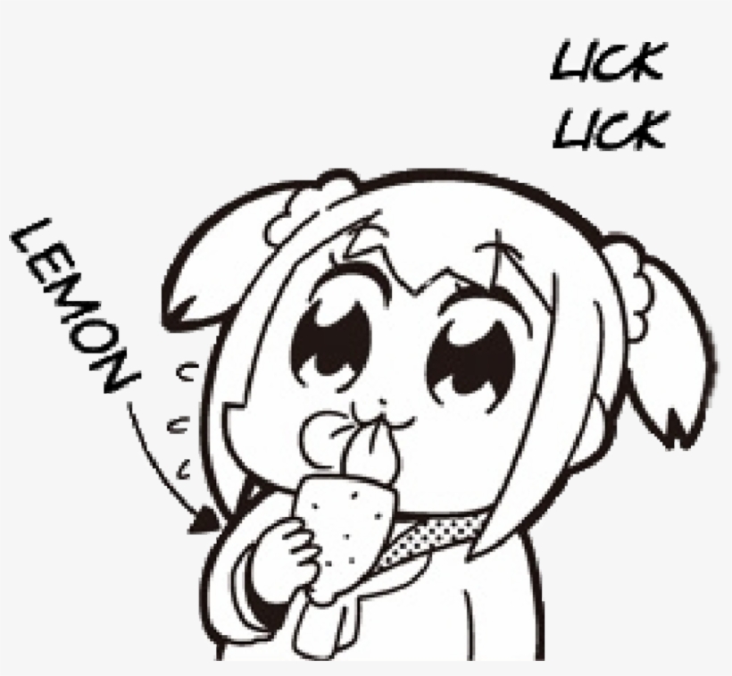 Popteamepic Sticker - Pop Team Epic Lemon Face - Free Transparent Png 