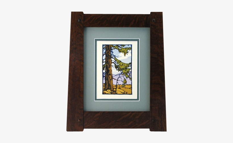 Vintage Craftsman Tapered Wood Picture Frame - Craftsman Wood Picture Frames, transparent png #982074