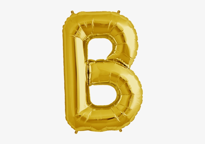 14inch Air-inflated Letter “b” Gold Foil Balloon - Foil Balloon Letter ...