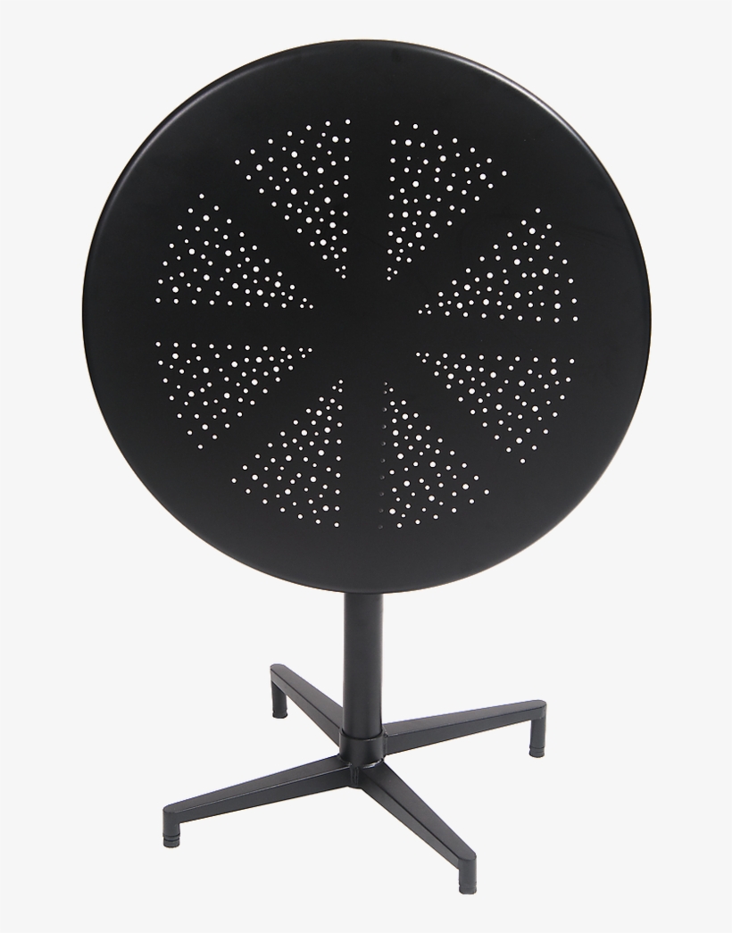 30" Round Indoor/outdoor Metal Folding Table In Black - Outdoor Table, transparent png #9841699