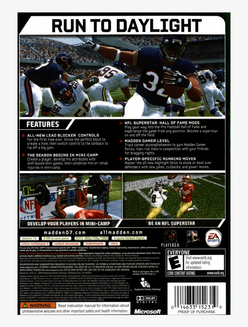 Madden 2008 Xbox 360 Controls