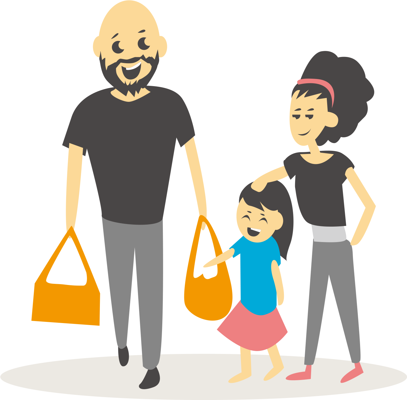 Download Family Shopping Illustration - Shopping Illustration Png PNG ...