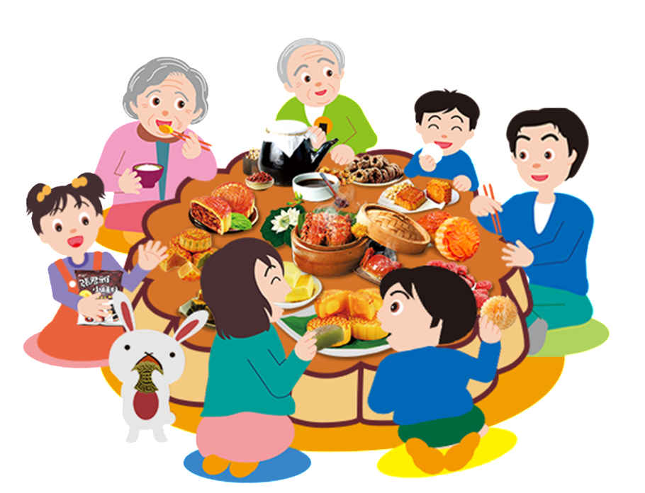 Download Hand Painted Flat Cartoon Family Reunion Free Download - Mid ...