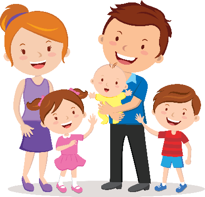 Happy Family Cartoon Clipart - Free Transparent PNG Download - PNGkey