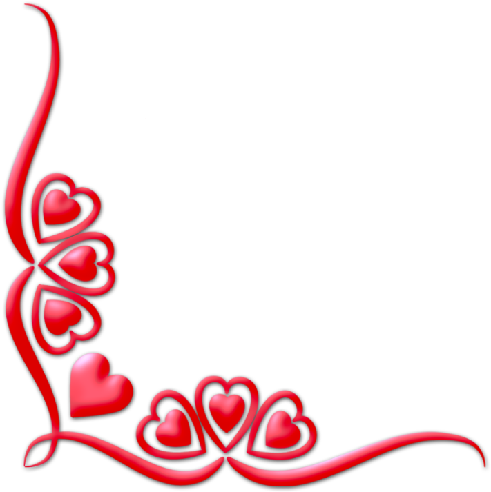 transparent valentines day border clipart