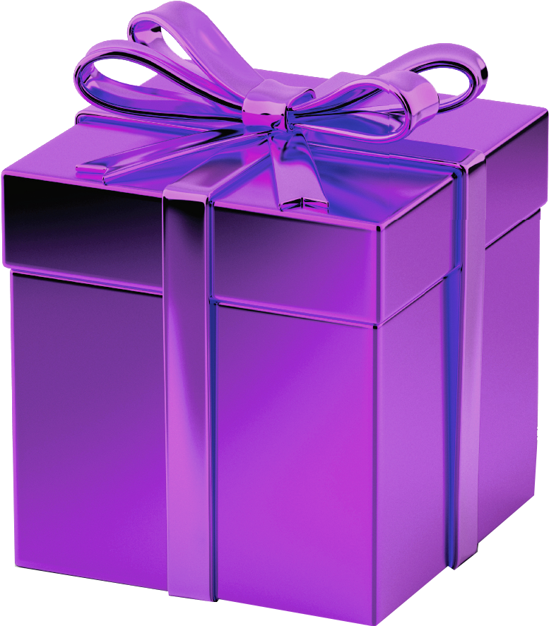 Download Purple Gift Box Transparent Background Image - Present With Transparent  Background PNG Image with No Background 