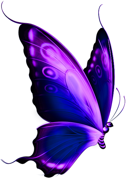 Transparent Blue And Purple Deco Butterfly Png Clipart - Transparent ...