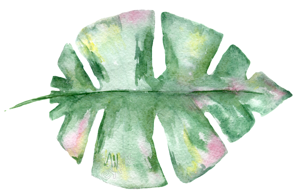 Download Hand Painted Watercolor Leaf Transparent Material Png