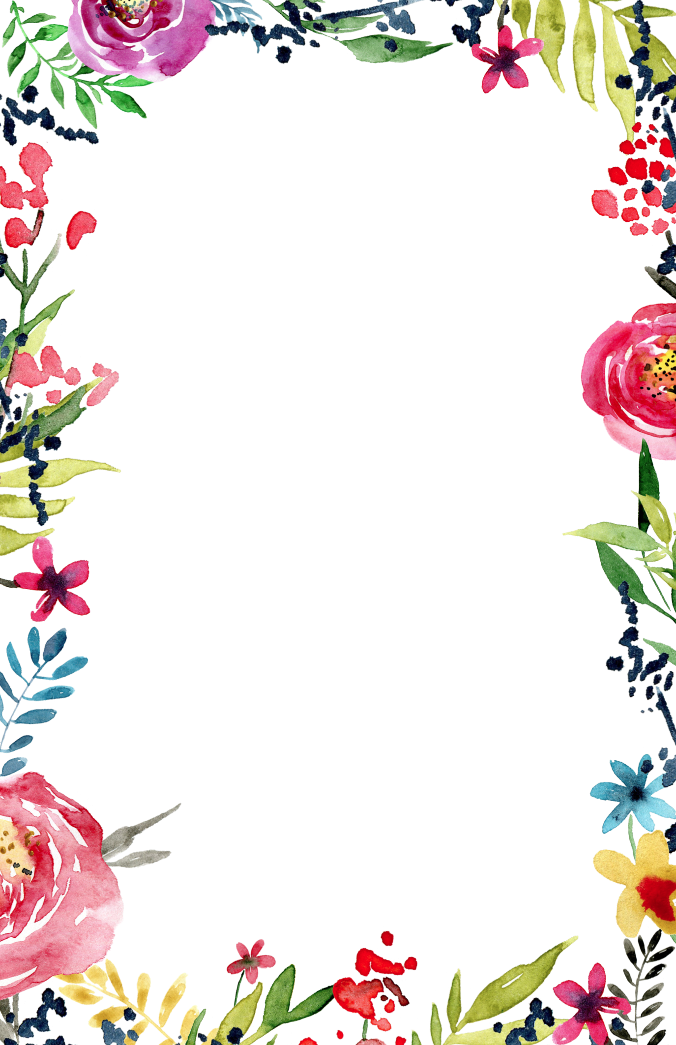 Download Border Design Floral Watercolor Background Watercolor 