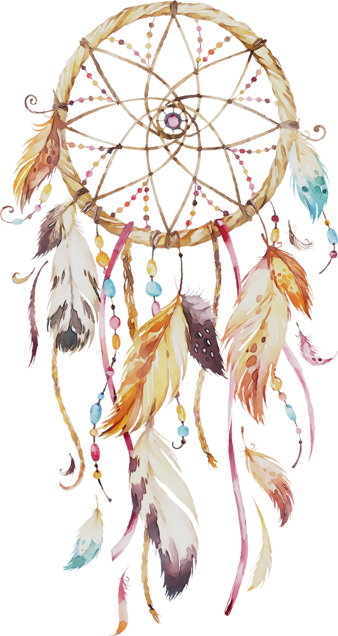 Download Dreamcatcher, Painting, Watercolor Painting, Feather, - Sweet