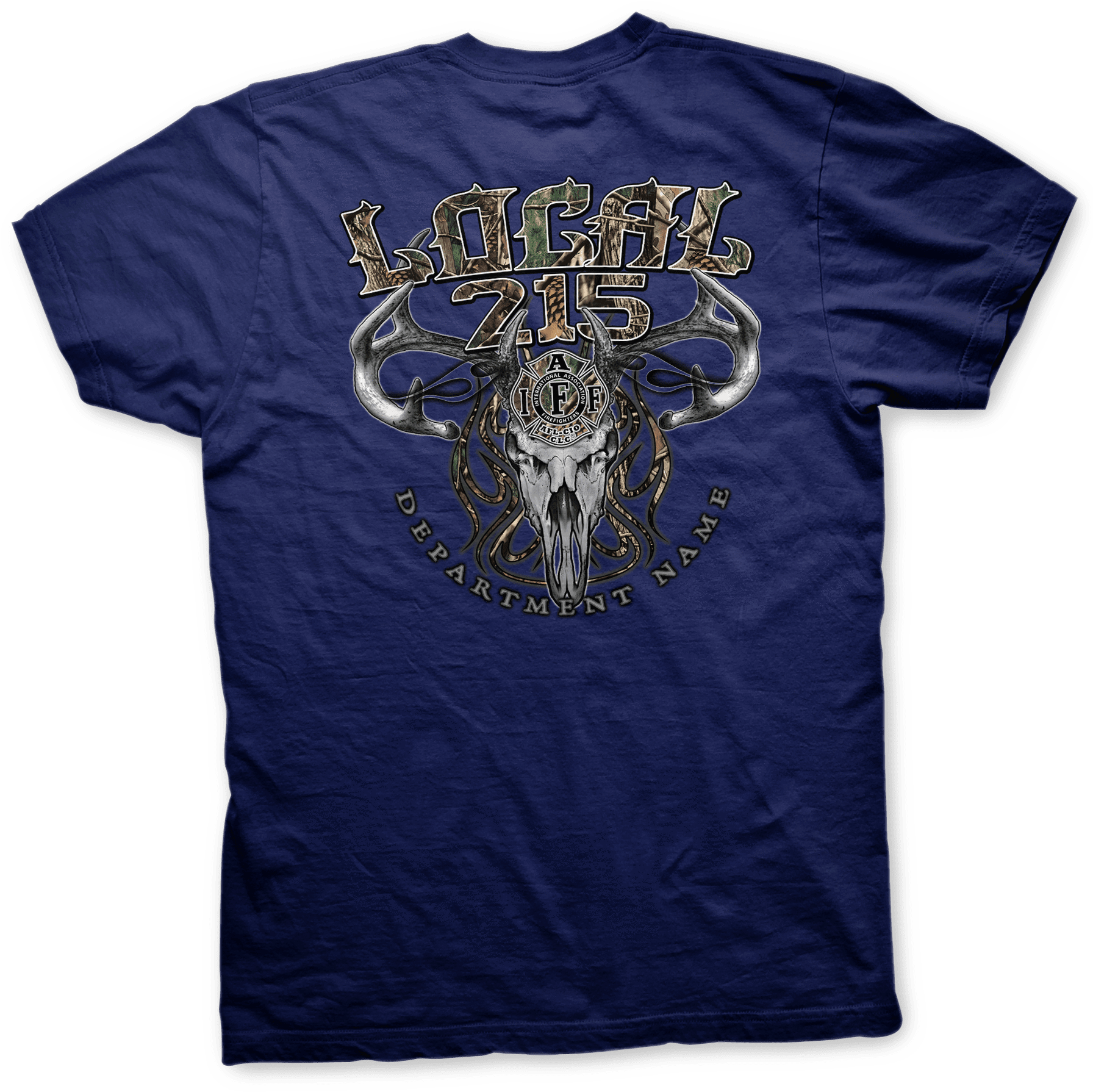 Download Iaff Mossy Oak & Deer Skull T-shirt - Warrior Here Am I Send ...