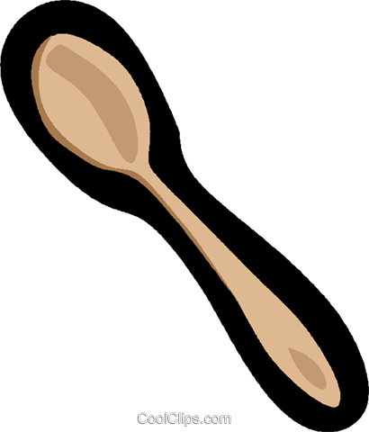 Wooden Spoon Royalty Free Vector Clip Art Illustration - Colher De Pau ...