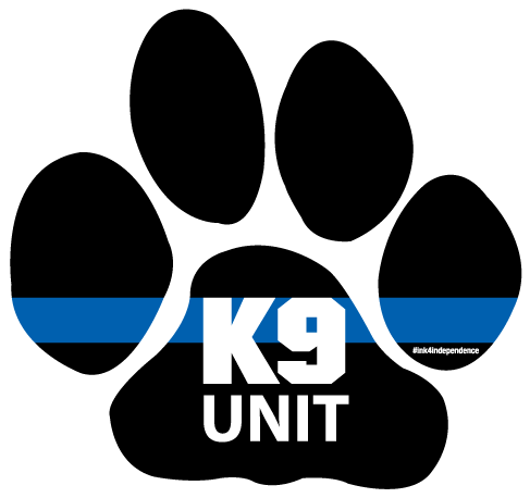 K9 Unit Paw Print Thin Blue Line Decal - K9 Unit Logo - Free ...