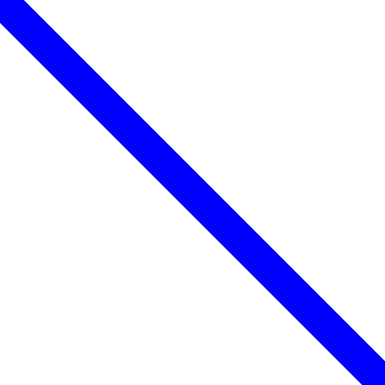 Pure Blue Thick Diagonal Line - Cobalt Blue - Free Transparent PNG