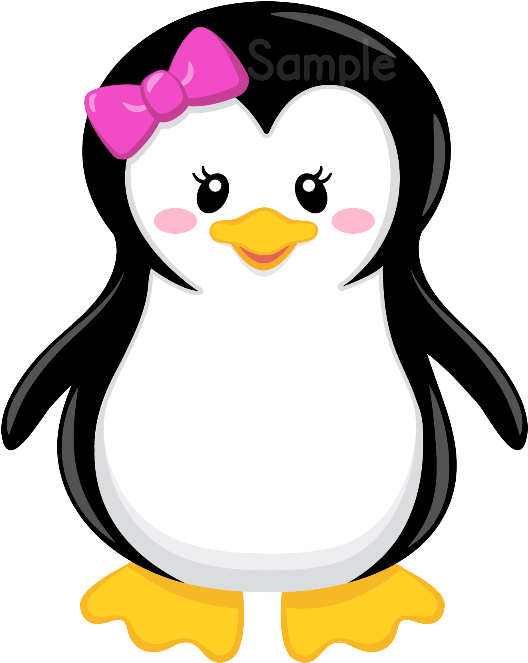 pink penguin clip art