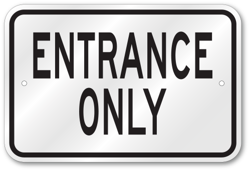 Entrance Only Sign - 5in X 3 Employee Entrance Only Magnet Vinyl ...