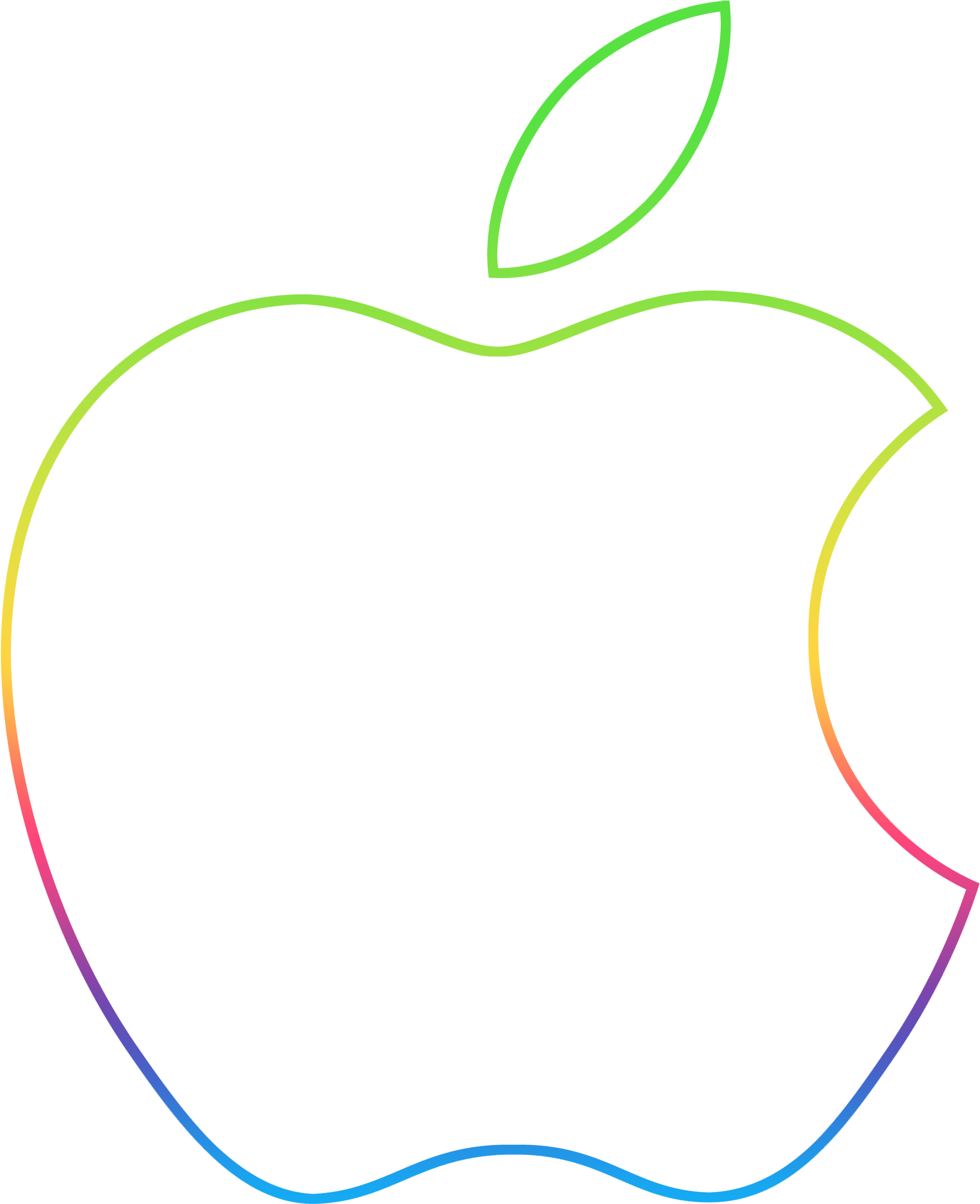 Download Apple Thin Line Logo Png - Crosshair PNG Image with No ...