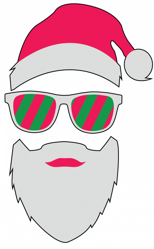 Download Santa Glasses Pocket Size - Santa Png Glasses PNG Image with ...