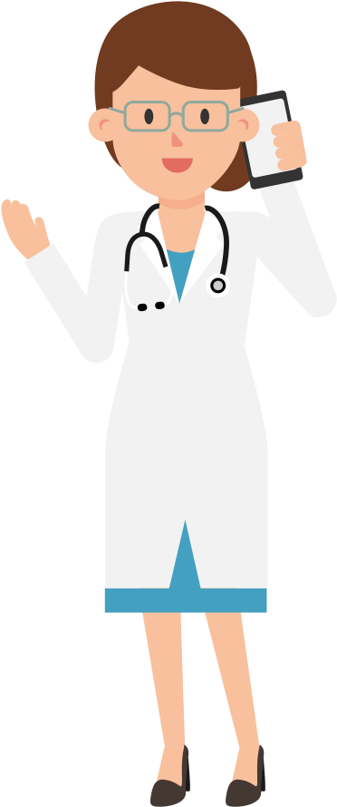 Download Open - Doctor On Phone Cartoon PNG Image with No Background ...