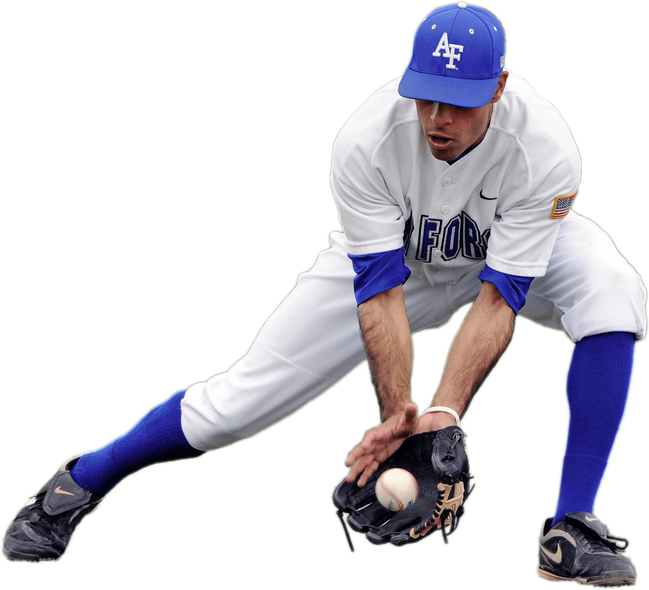 Download Baseball Player Catching Low Ball - Baseball Player Png PNG ...