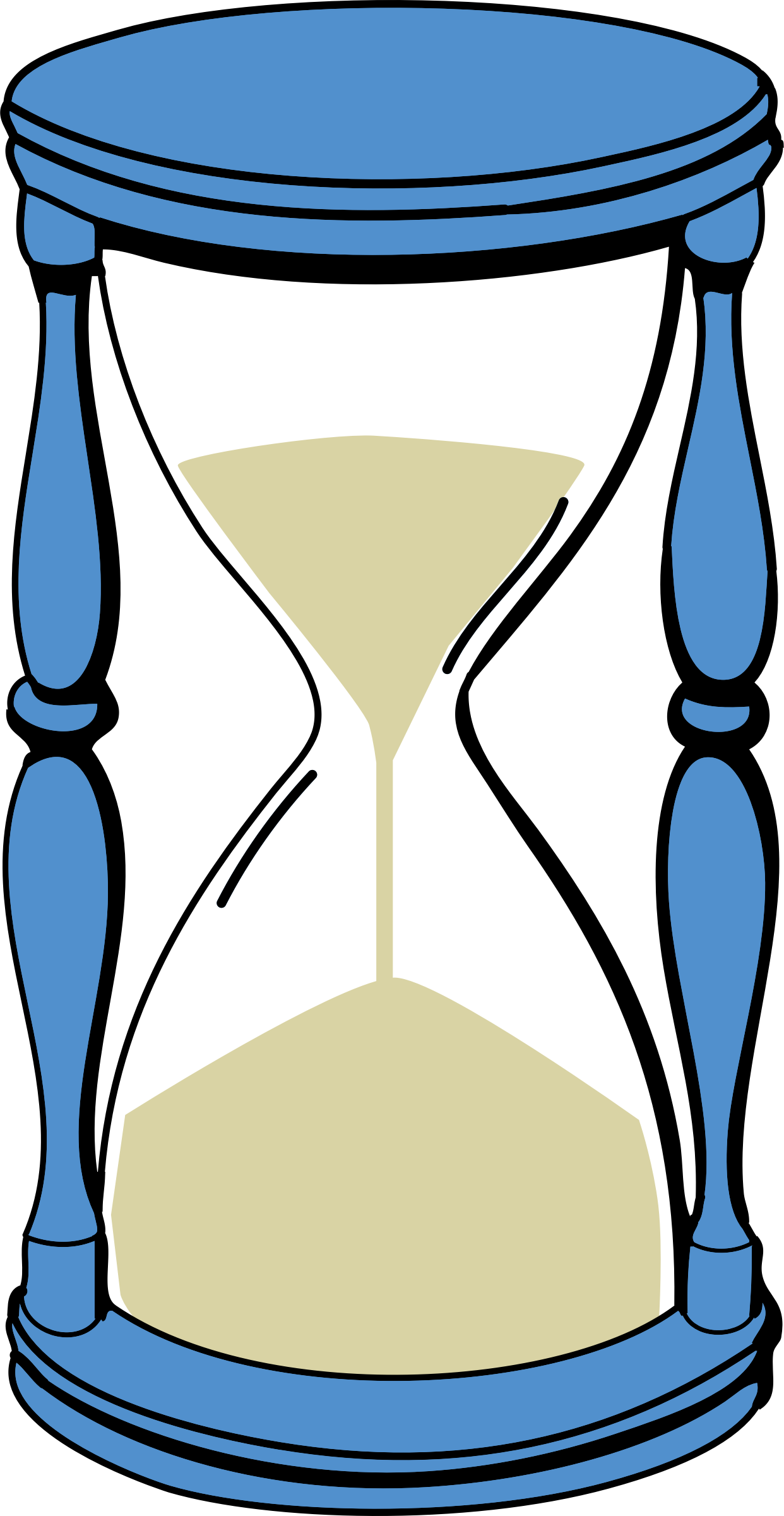 The Sand Of The Hourglass - Sand Timer Clipart (414x800), Png Download