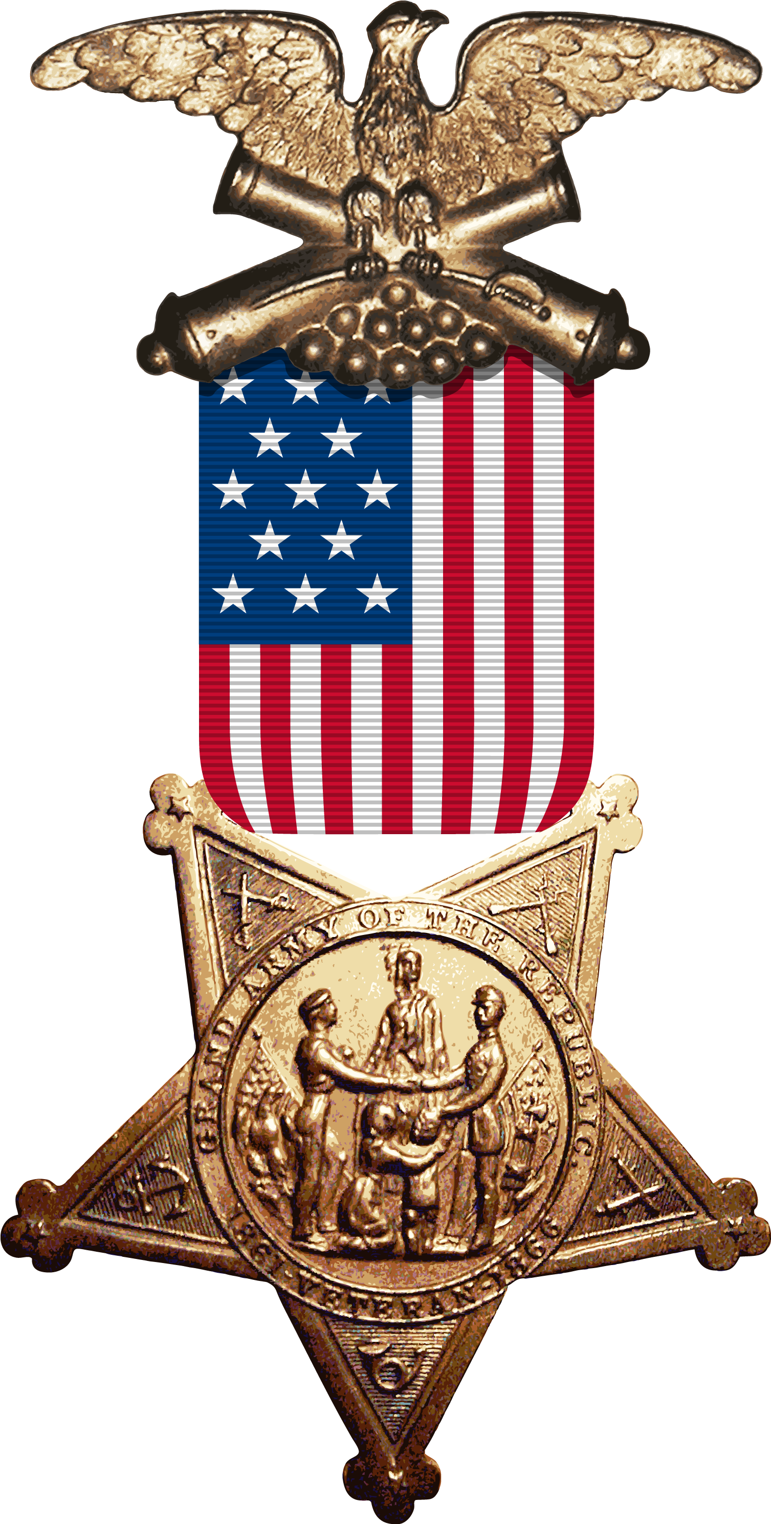 Grand Army Of The Republic Medal - Army Medal Png (1546x3017), Png Download