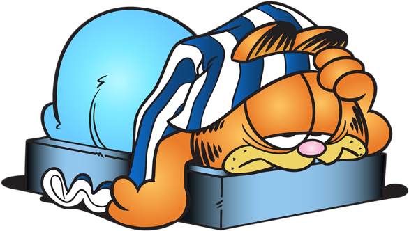 Sleeping Garfield Cartoon Transparent Png Clip Art - Due To Tonight's ...