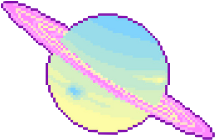 Download Aethetic Saturn Pixel Art - Circle PNG Image with No ...