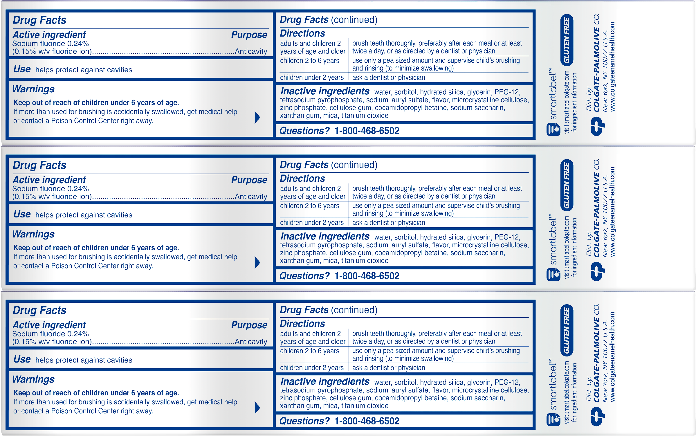 colgate enamel health toothpaste ingredients