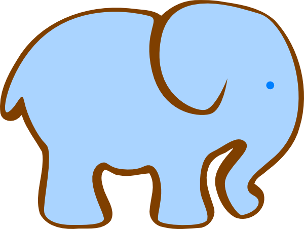 How To Set Use Large Blue Elephant Svg Vector (600x452), Png Download