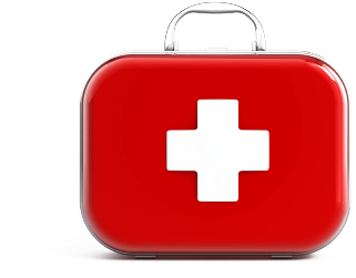 first aid kit clipart black and white