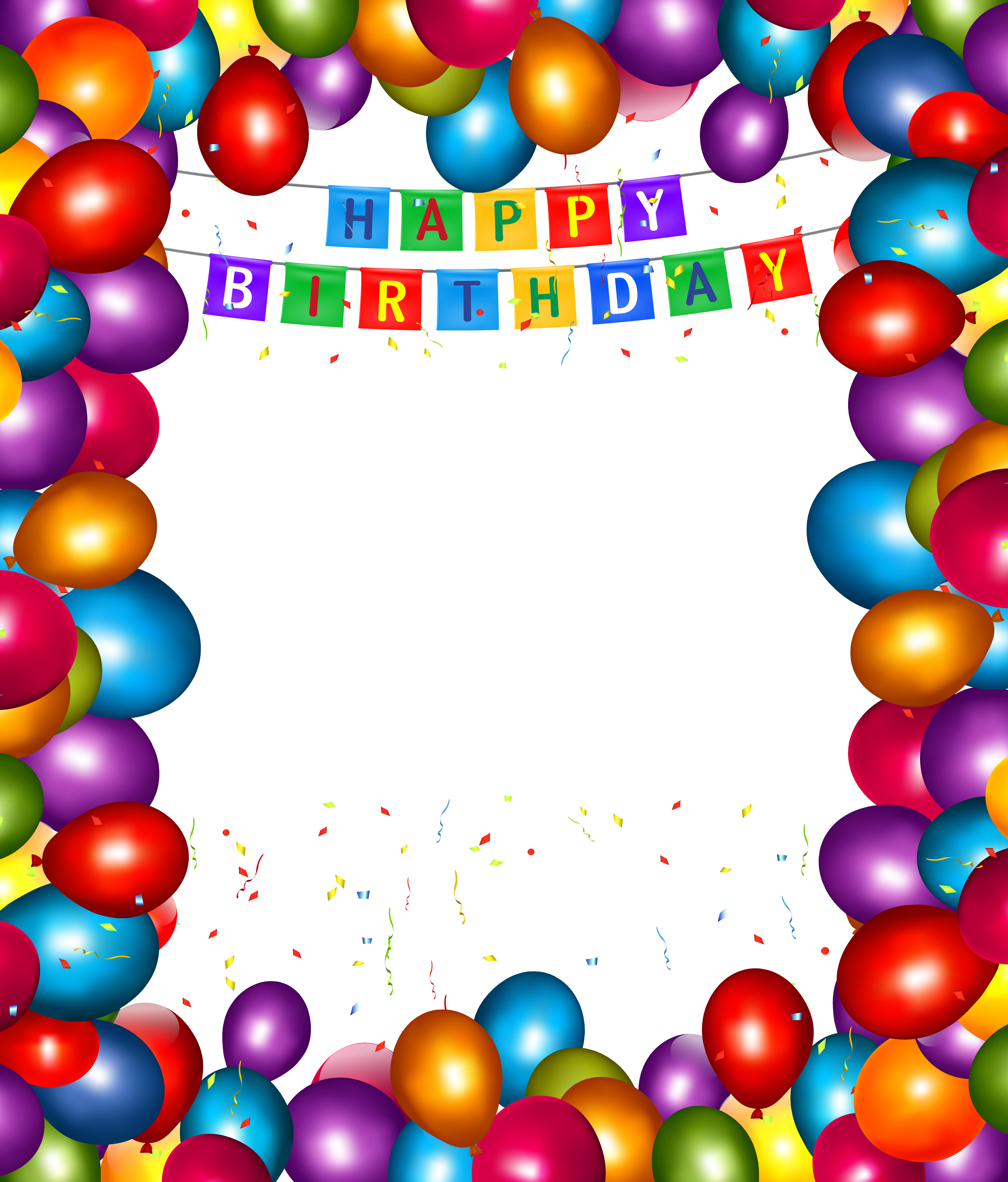 Download Happy Birthday Transparent Balloons Png Frame Png Image With No Background Pngkey Com