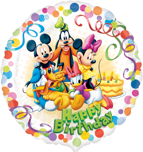 Happy Birthday Mickey Mouse Balloons - Free Transparent PNG Download ...