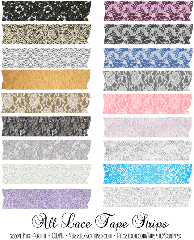 Download Free Lace Tape Strips Printable Washi Free Washi Digital Tape Png Image With No Background Pngkey Com