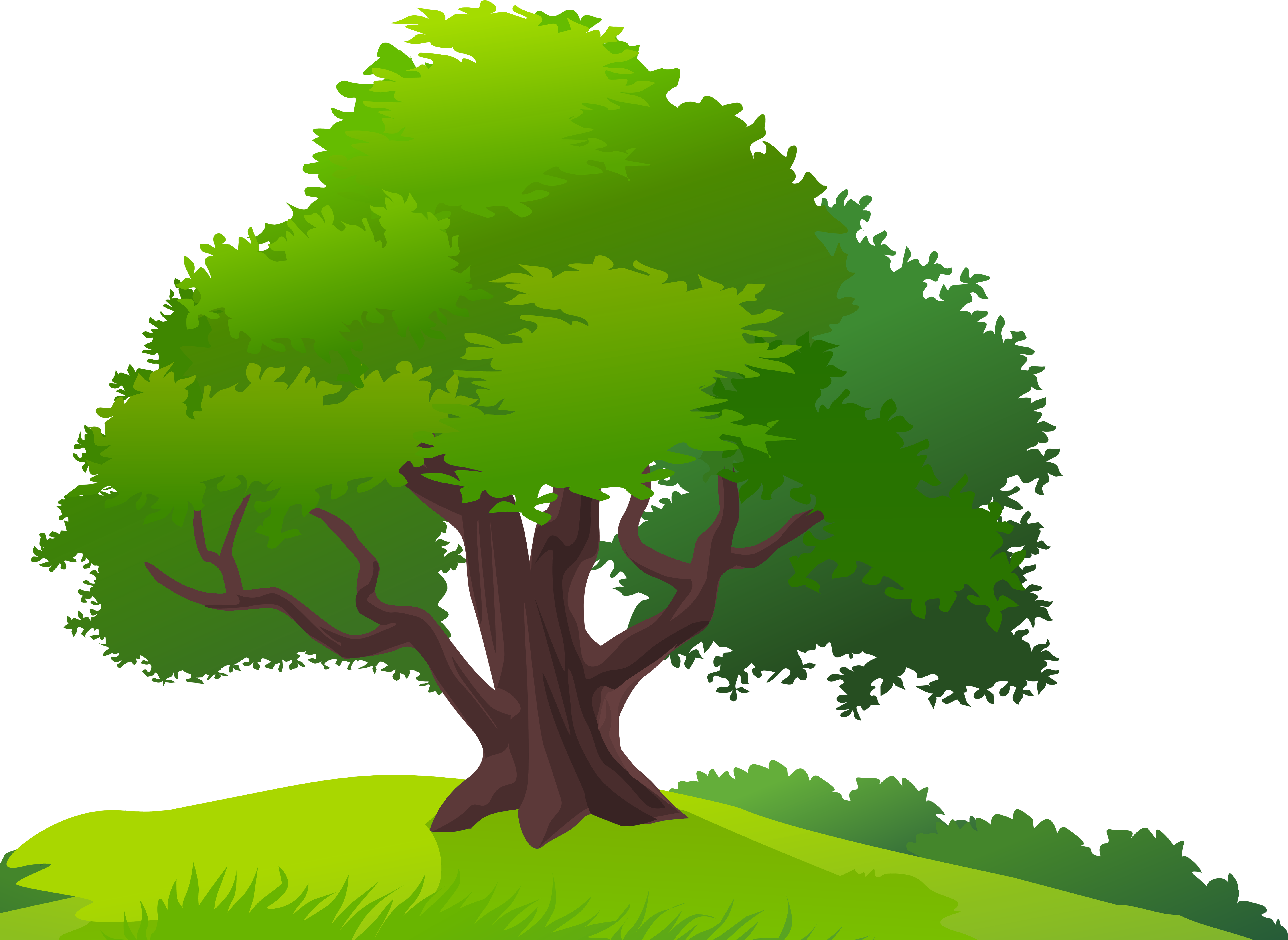 Landscape Clipart Tree Png - Trees And Grass Clipart - Free Transparent ...