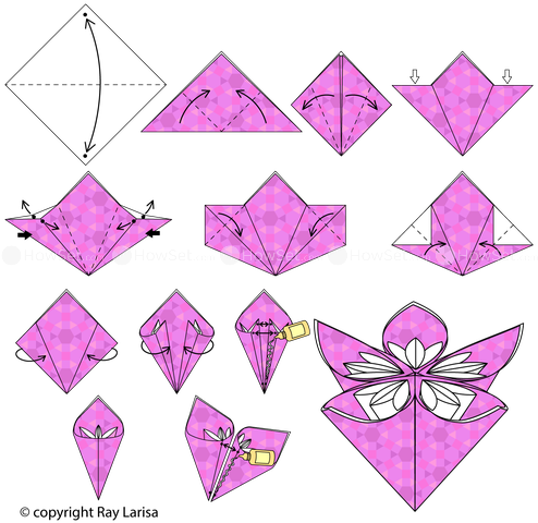 Download How To Fold Origami Flowers Origami Flowers Step Step - Make ...