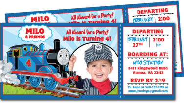 Thomas The Train Birthday Invitations - Thomas And Friends E-z Fill ...