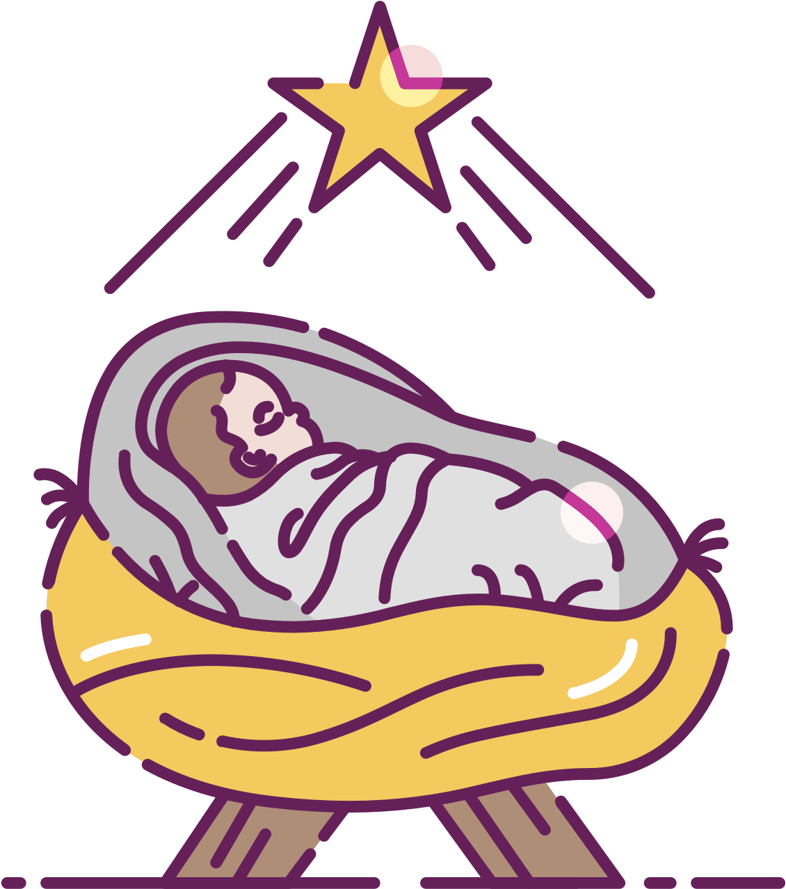 Download Baby Jesus In A Manger Clip Art - Manger PNG Image with No ...