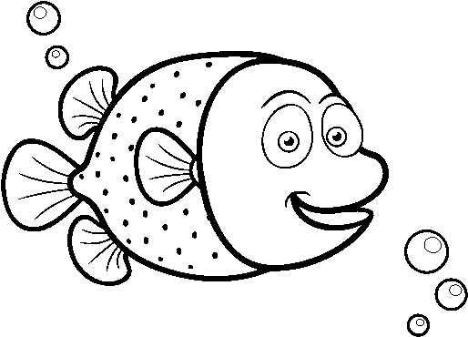 Download Pufferfish Of White Dots Coloring Page - Animales Cordados 