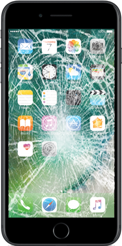 Průběh Opravy - - Iphone 7 Plus Broken Screen Png (500x500), Png Download