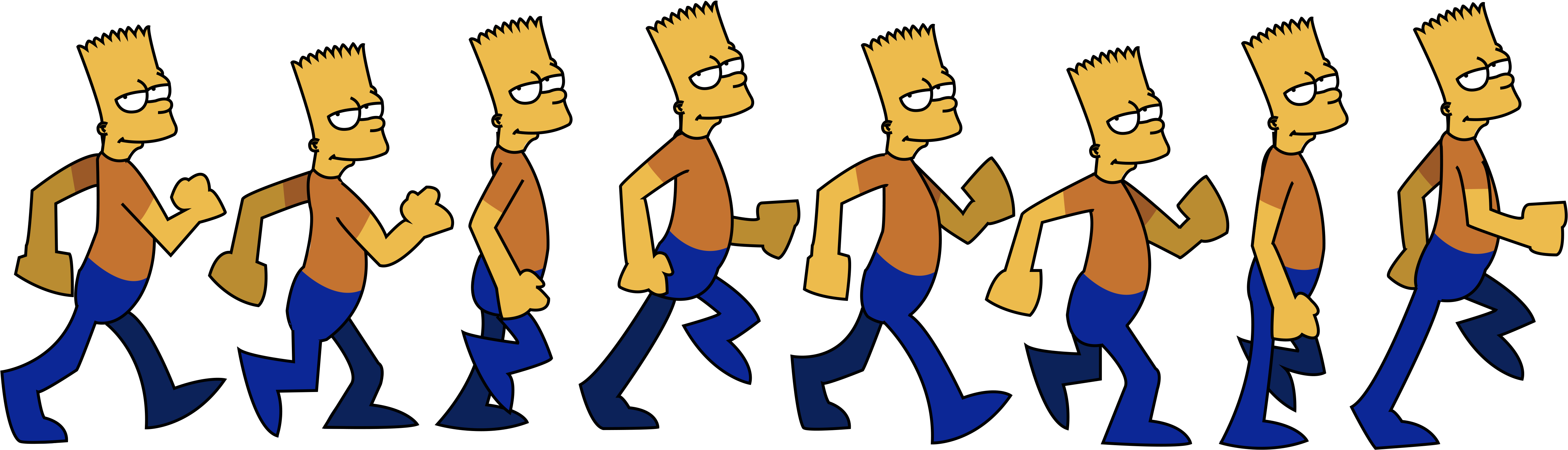 Download Kylesmithers Runningbart Realistic Animated Walk Cycle Png