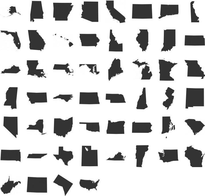 Download Download States Silhouette Clipart Dingbat United States - All ...