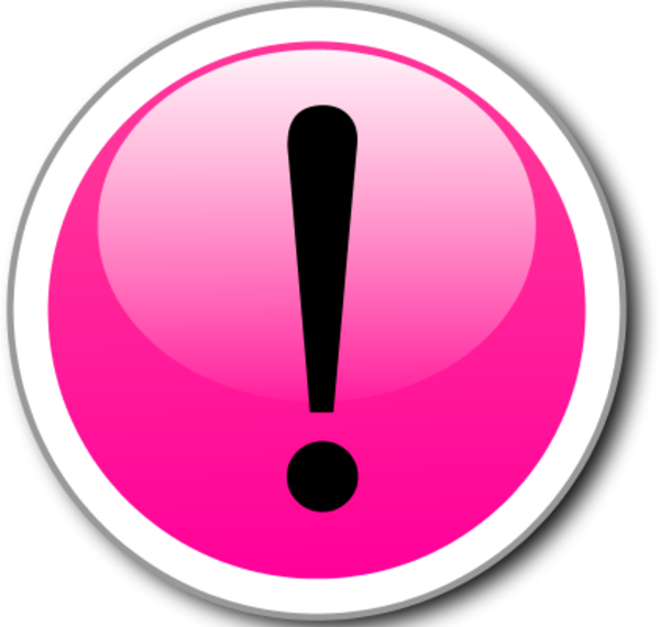 pink exclamation mark clipart