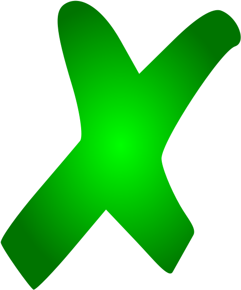 File - Green X - Svg - X Mark - Free Transparent PNG Download - PNGkey