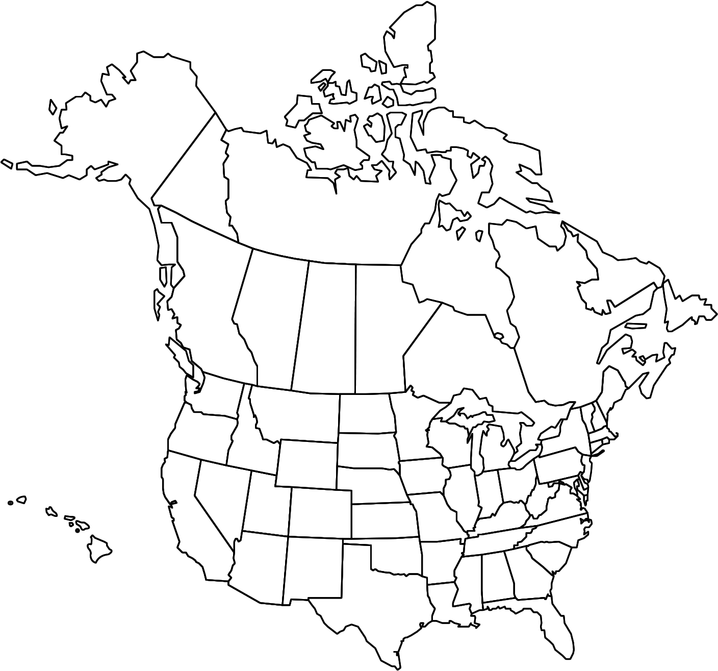 North America States And Provinces - Free Transparent PNG Download - PNGkey