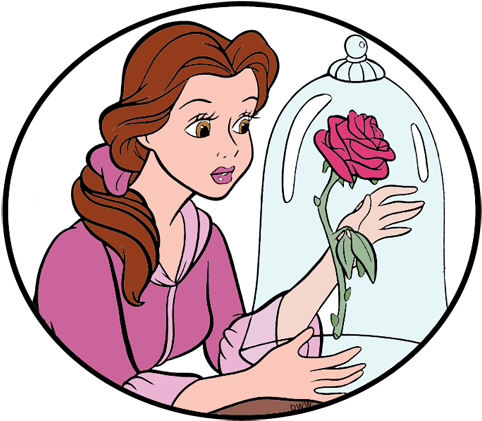 Download Enchanted Rose - Disney Belle And Rose PNG Image with No ...