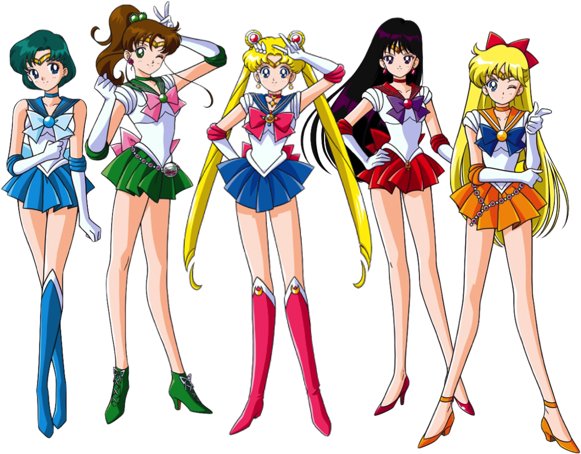 Sailor Moon Crystal Style - Sailor Moon Squad Png - Free Transparent ...